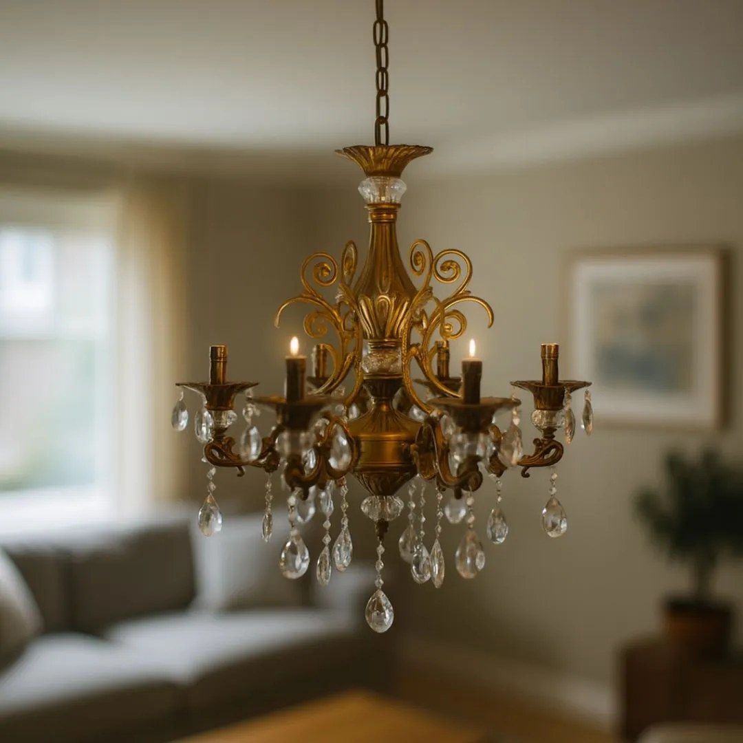 Alessandro Design SANSSOUCI Magno candelabru cristal 62 cm alamă