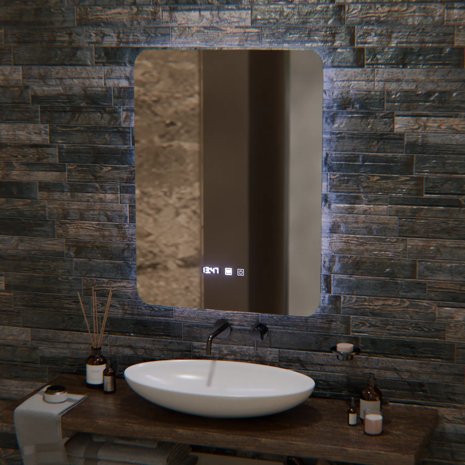 Alessandro Design ARTAR Touch oglinda LED 60x80cm cu dezaburire