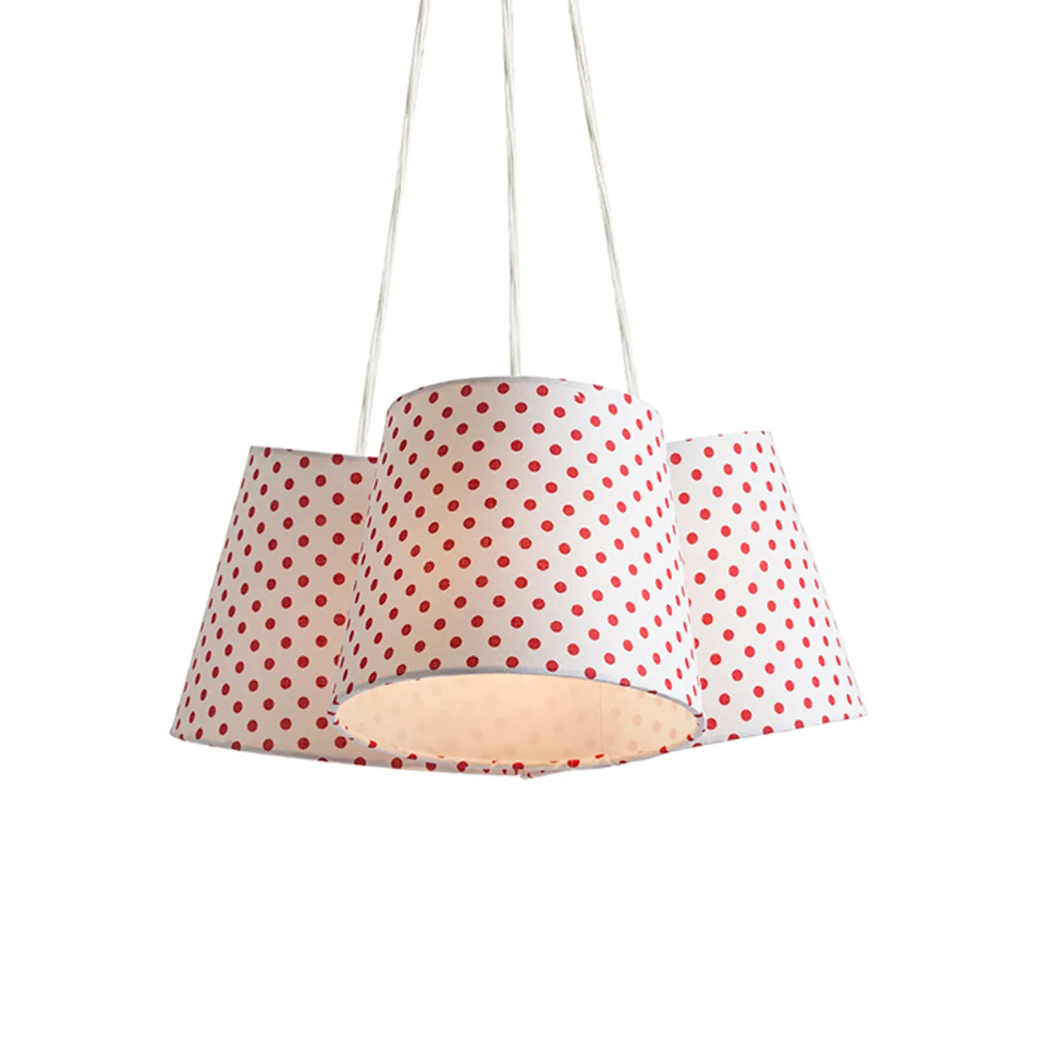 Rendl Light Studio Nancy pendul textil 3xE14 alb roșu