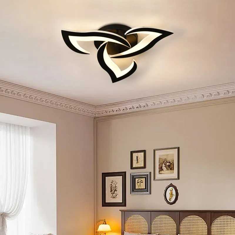 Alessandro Design LT660/3BK lustră LED neagră 3 brațe telecomandă
