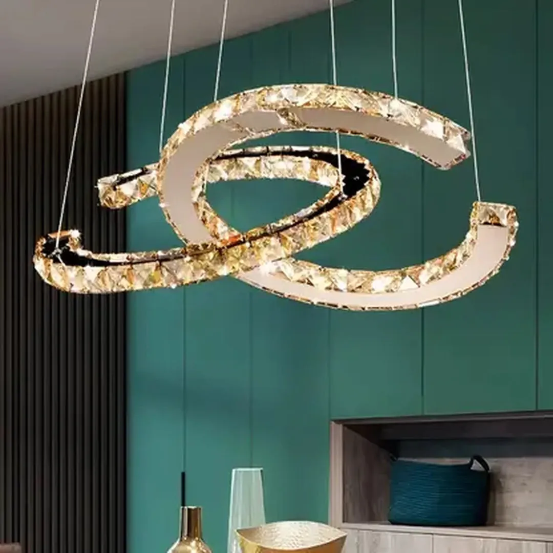 Alessandro Design Prism Antea 57W lustra LED crom 2 cercuri