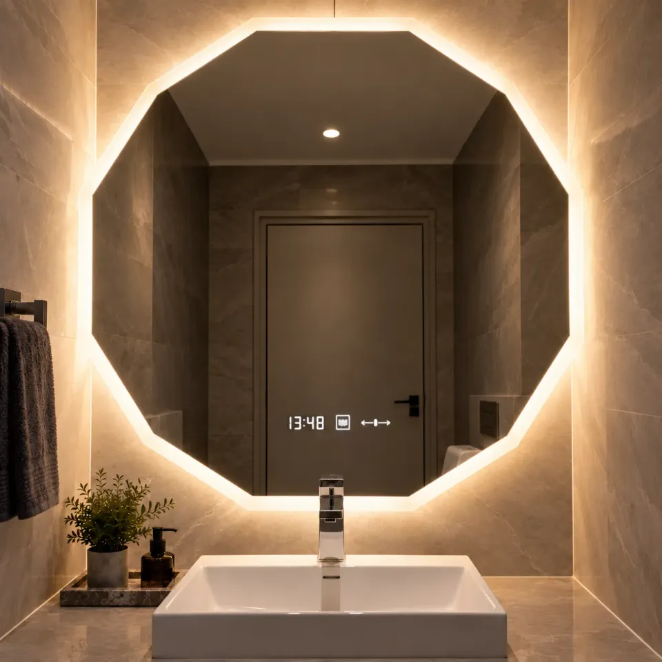 Alessandro Design Poligon Marcello oglinda LED 70cm dezaburire