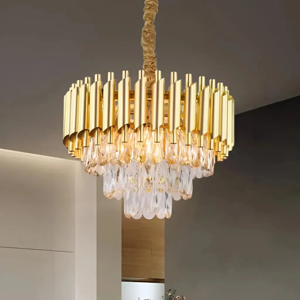 Alessandro Design Versailles Nobile candelabru cristal auriu 5xE14