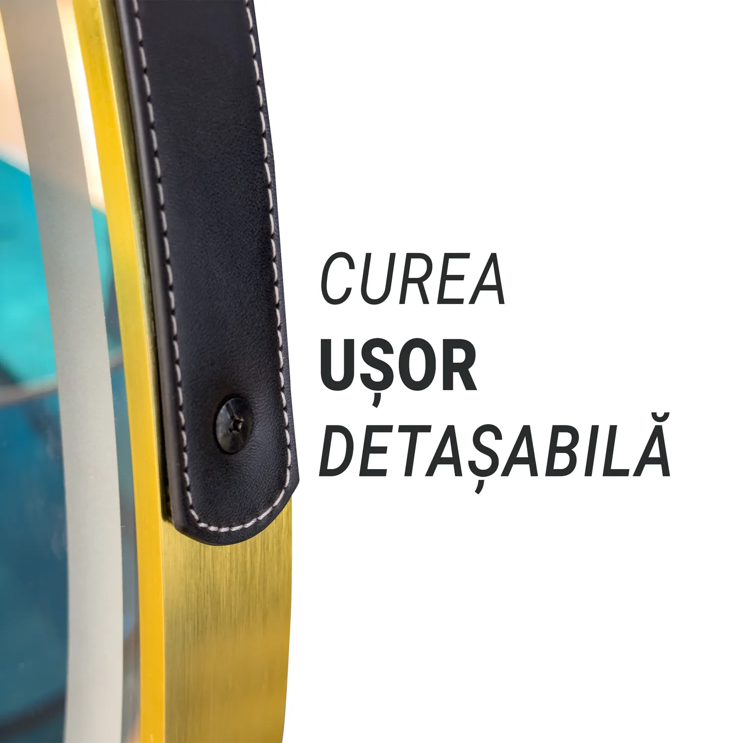 Alessandro Design Celeste Royale oglindă LED rotundă 60cm aurie