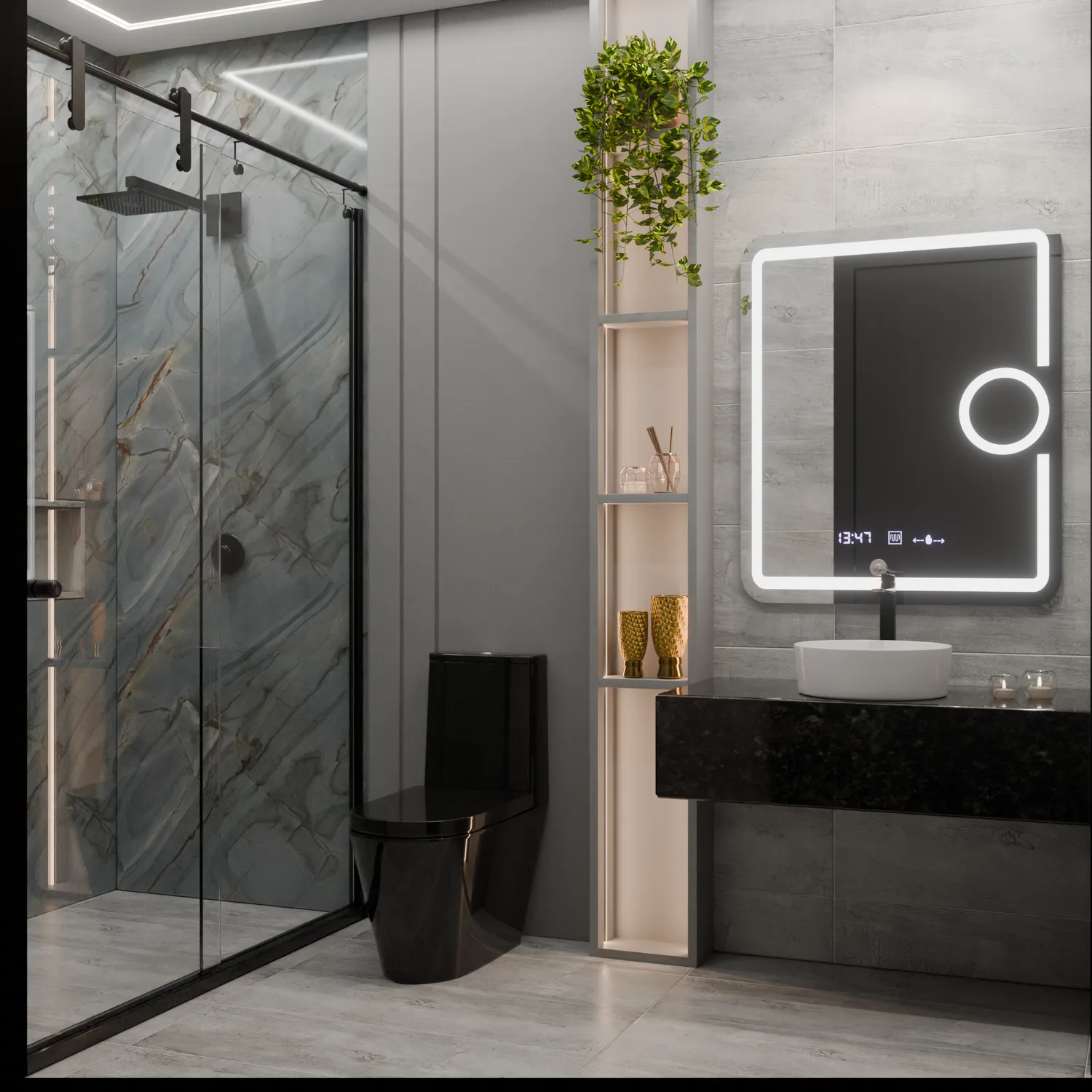 Alessandro Design Eclat Marcello oglinda LED 75x90 dimabila