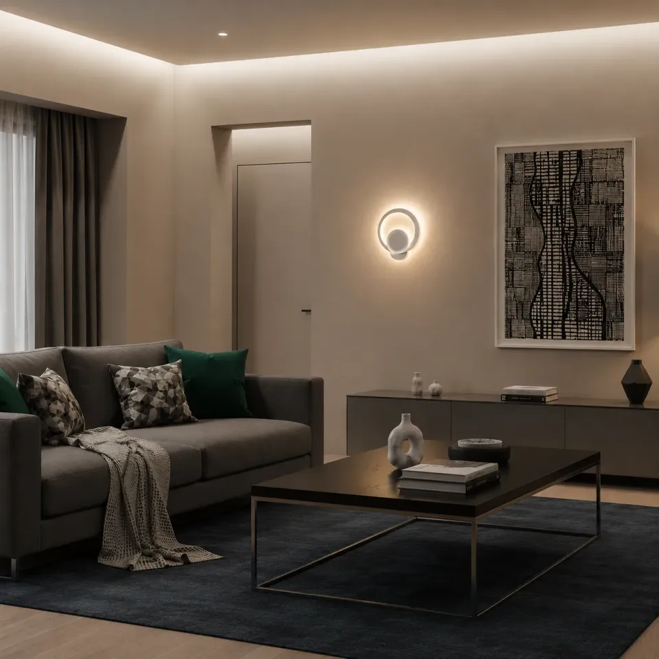 Alessandro Design Urbanist 19W aplica LED rotunda alba