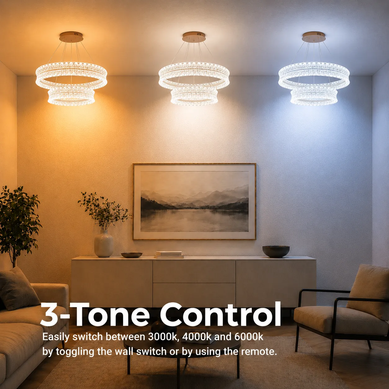 Alessandro Design Lustra LED Cristal 118W Aurie 60 cm Telecomanda