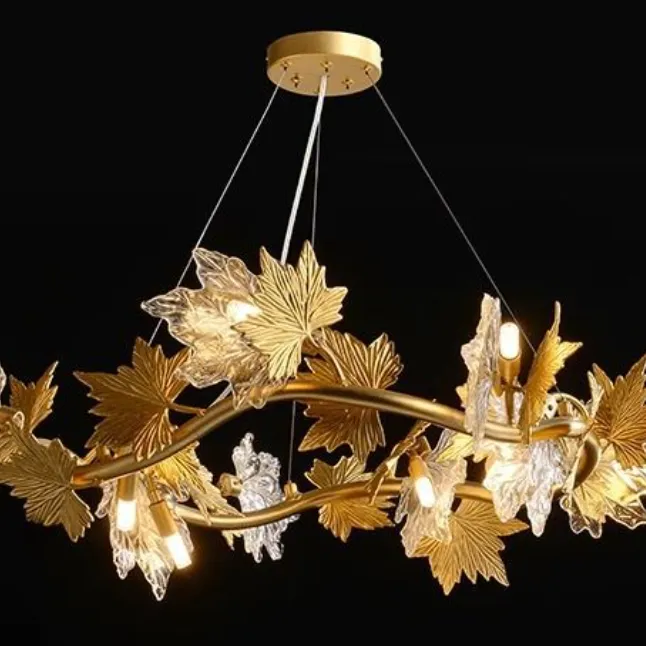 Alessandro Design Leafora Regalis candelabru auriu 80 cm 8xE14