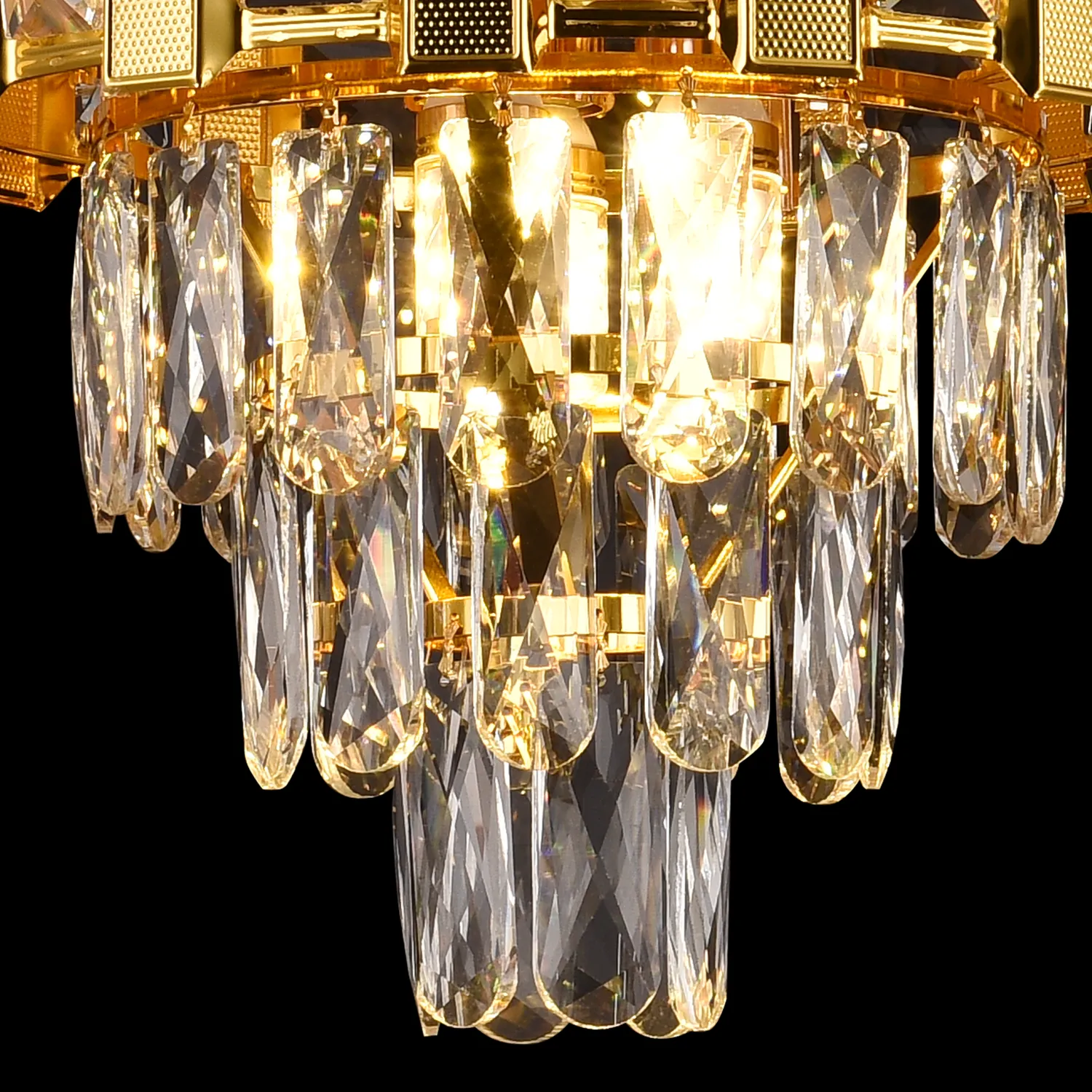Alessandro Design BRAN Petito candelabru cristal 3xE14 auriu 30cm