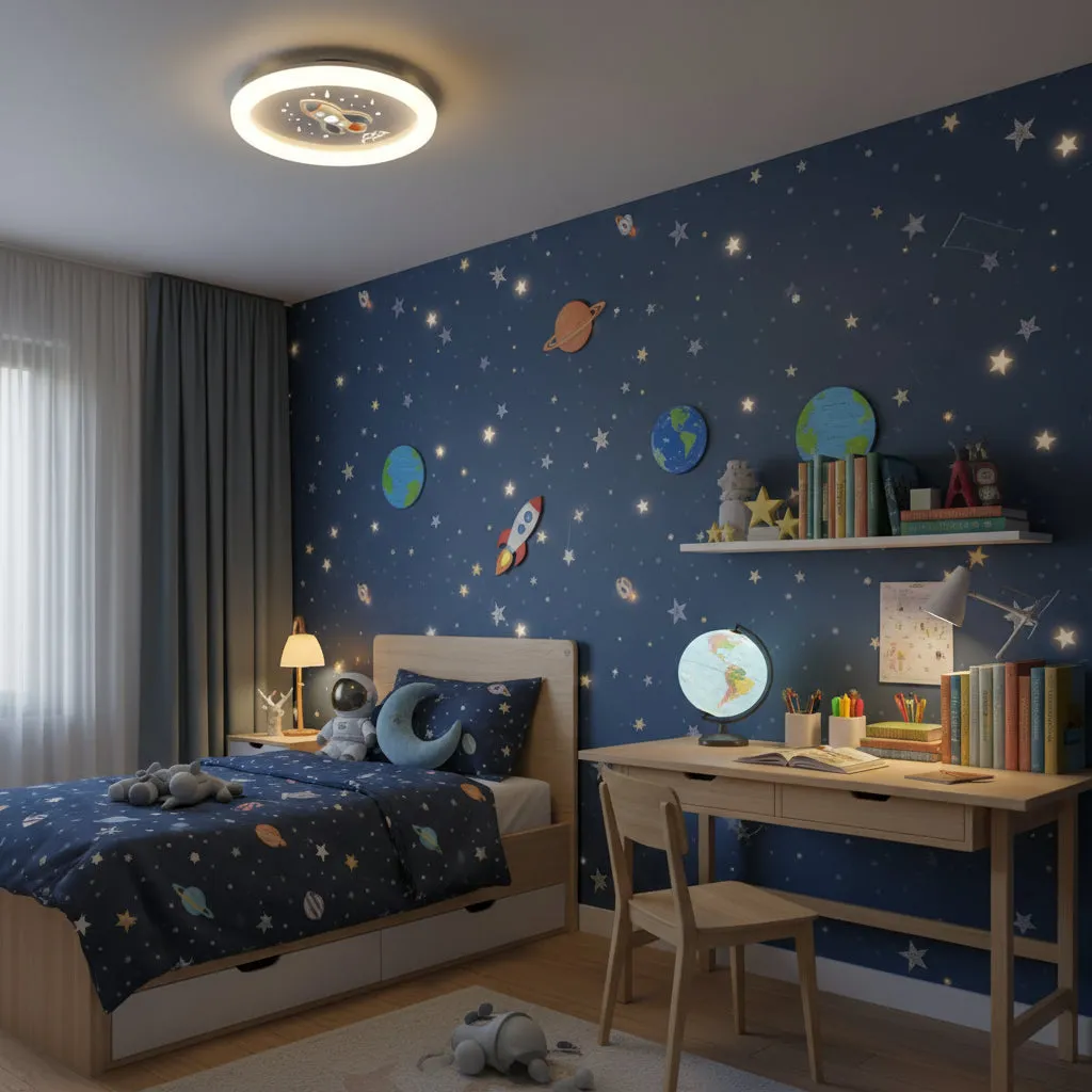 Alessandro Design ROCKET lustra LED alba 49W 49cm copii