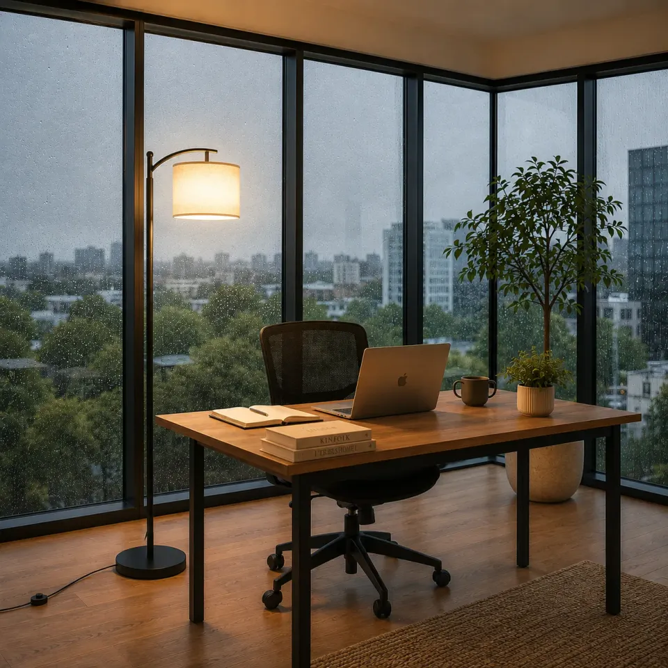 Alessandro Design Kokshetau lampadar E27 143cm alb-negru