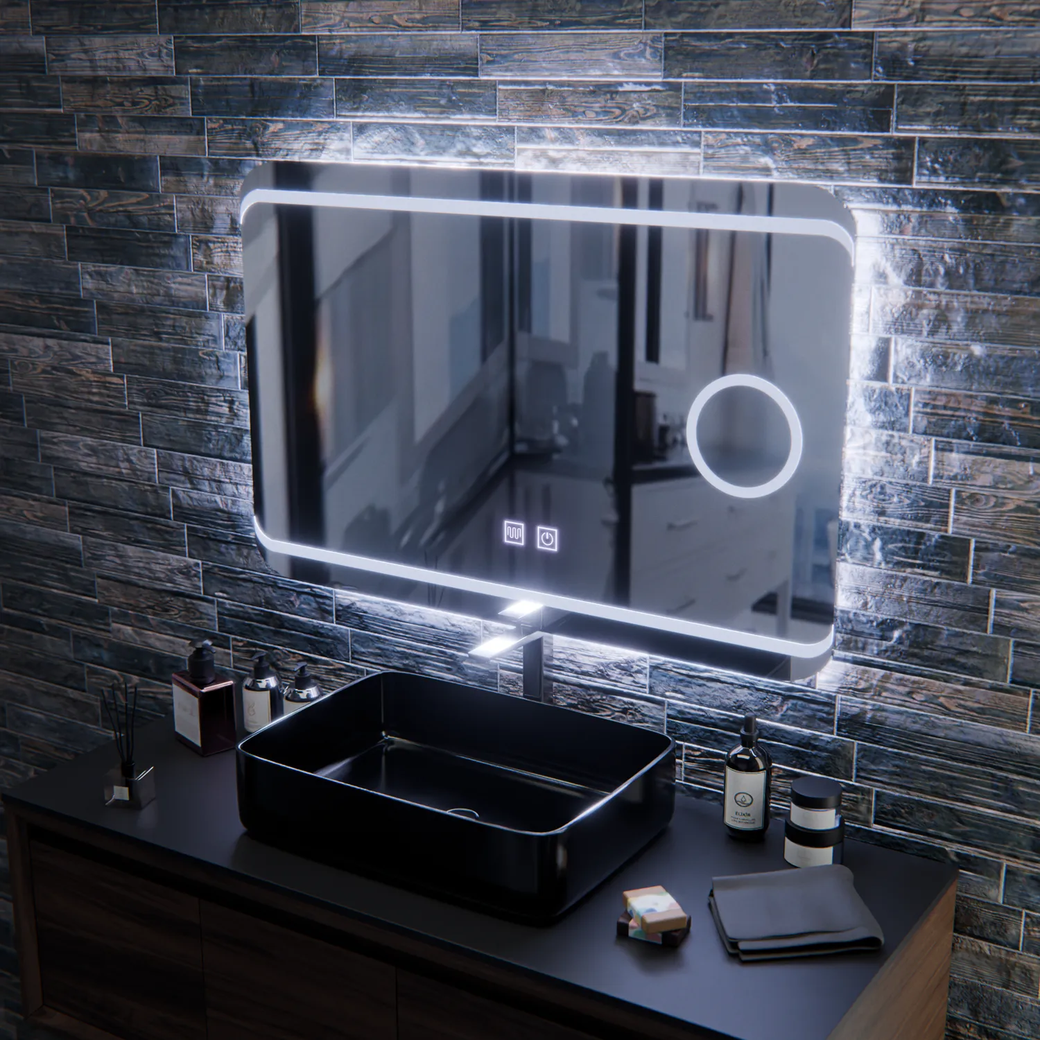 Alessandro Design E30S oglinda LED baie 65x45cm touch