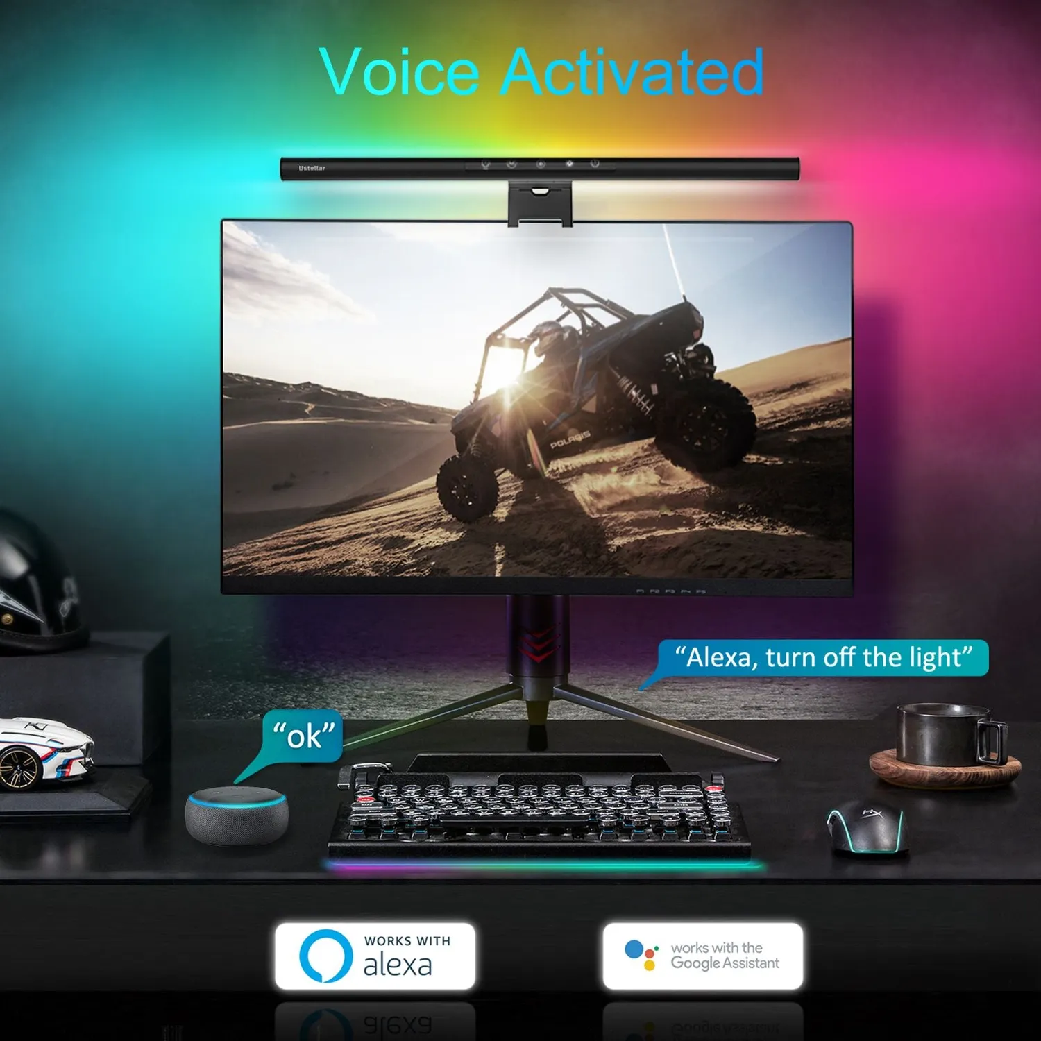 Ustellar Smart Bara LED monitor RGB reglabila