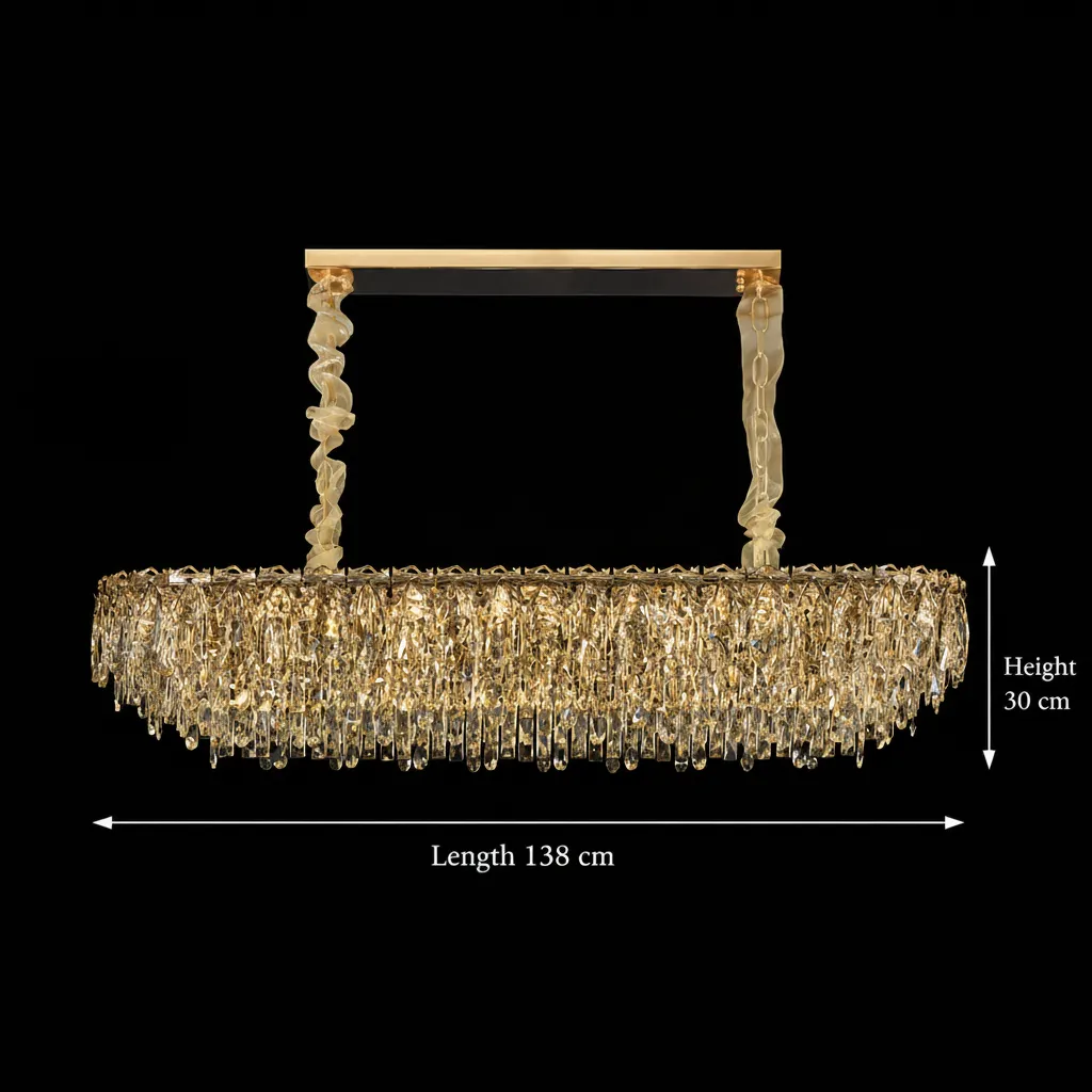 Alessandro Design Orion candelabru cristal 19xE14 auriu