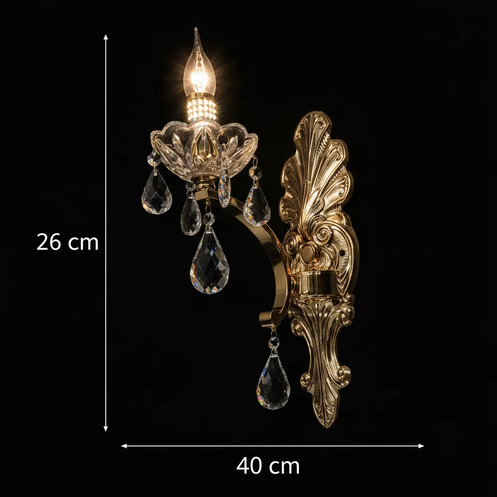 Alessandro Design Watson Lake aplica cristal aurie E14