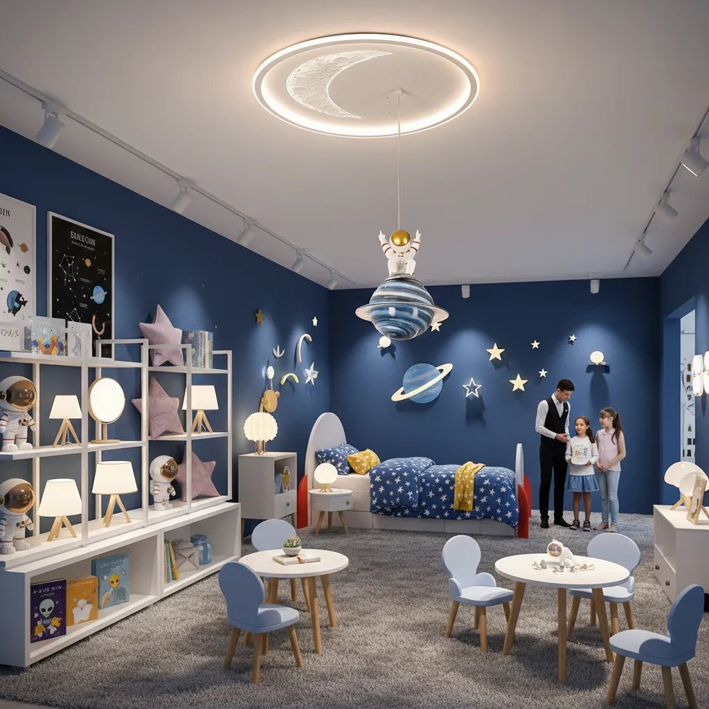 Alessandro Design Astronaut lustra LED 80W alba copii