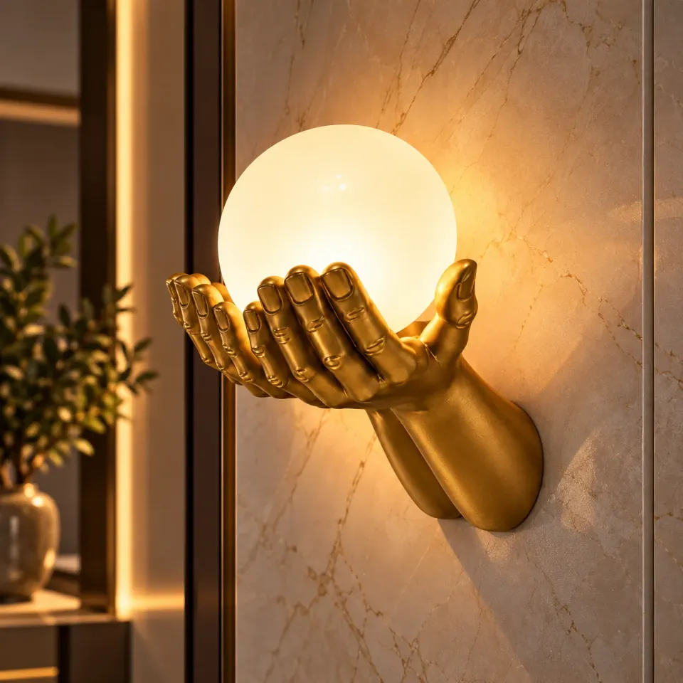 Alessandro Design Ruki aplica perete aurie G9 sticla
