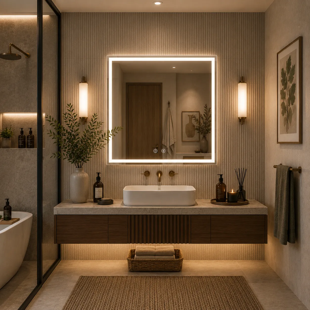 Alessandro Design Wamosk 90x70 oglinda LED aurie senzor