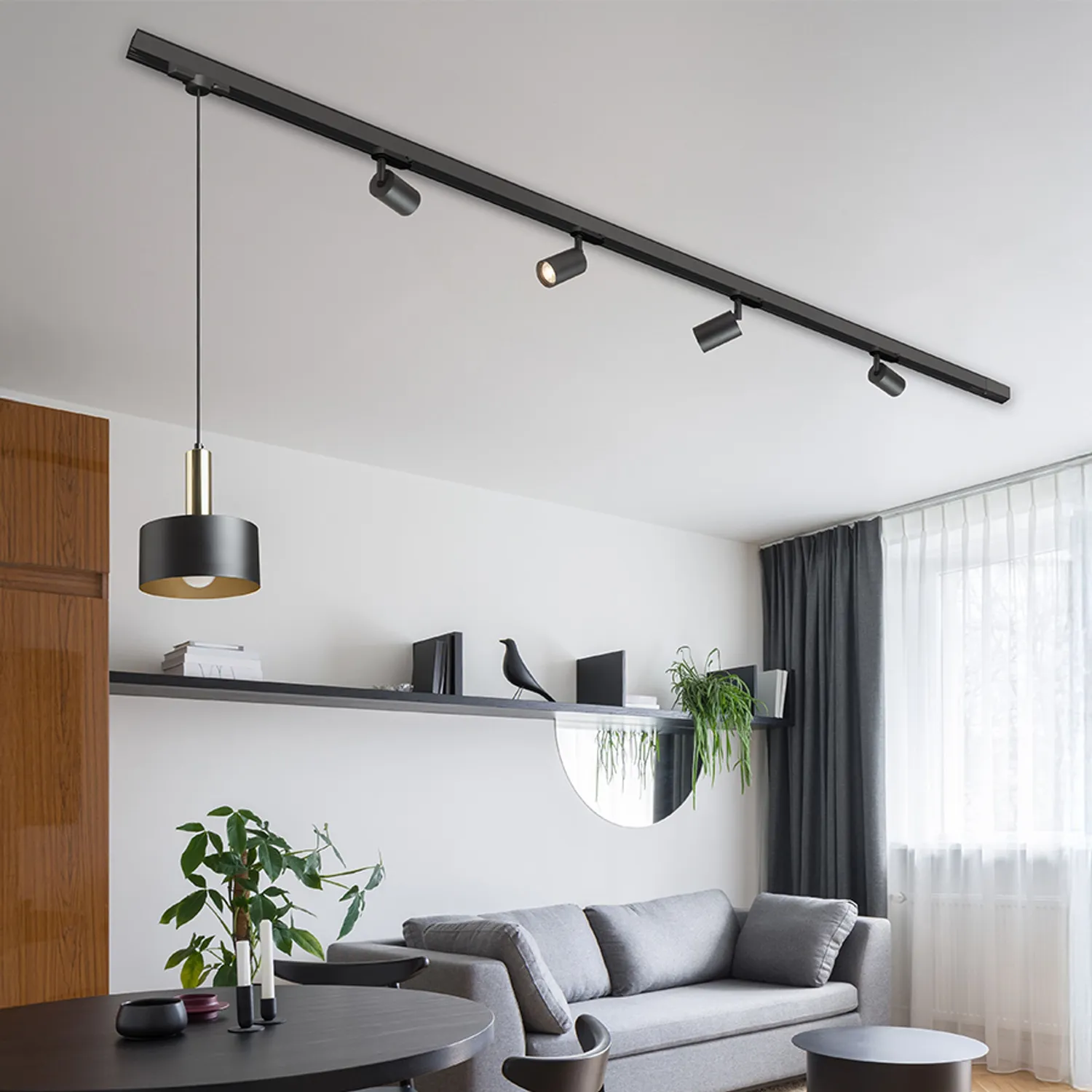 Rendl Light Studio Giulia 20 pendul șină negru-auriu