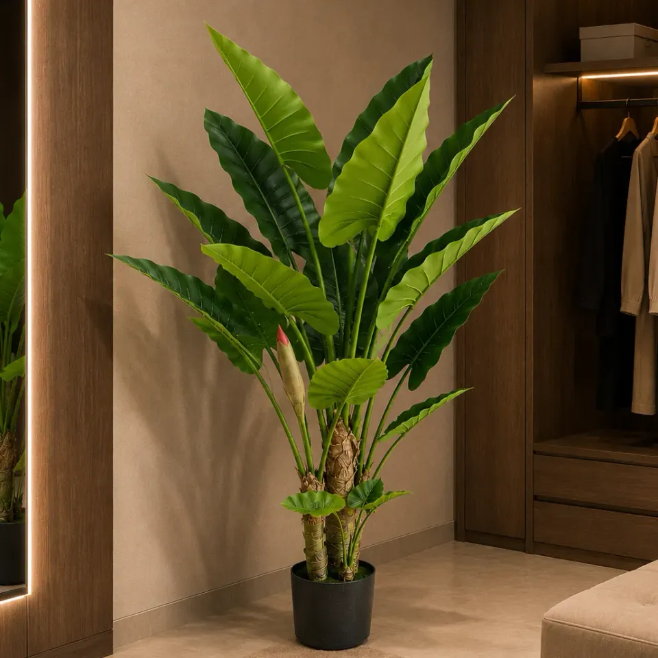 Alessandro Design Alocasia planta artificiala 160cm 3 tije