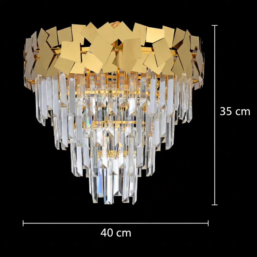 Alessandro Design YAKUTSK Nobile candelabru cristal 6xE14 auriu
