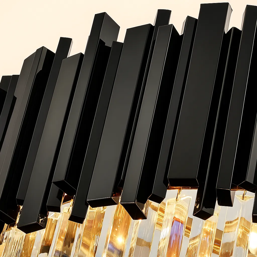 Alessandro Design BLOIS Ascender candelabru cristal negru 28xE14 60cm