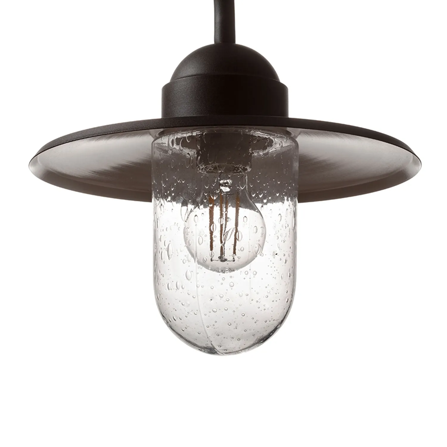 rendl light studio Beacon aplica E27 negru sticla exterior