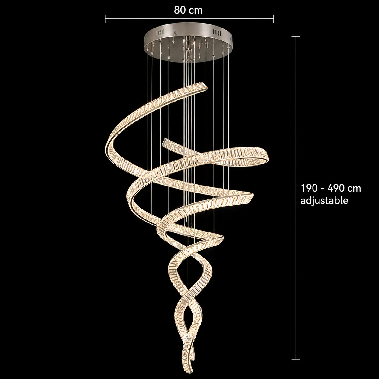 Alessandro Design IRON MAN Candelabru LED 80cm Crom