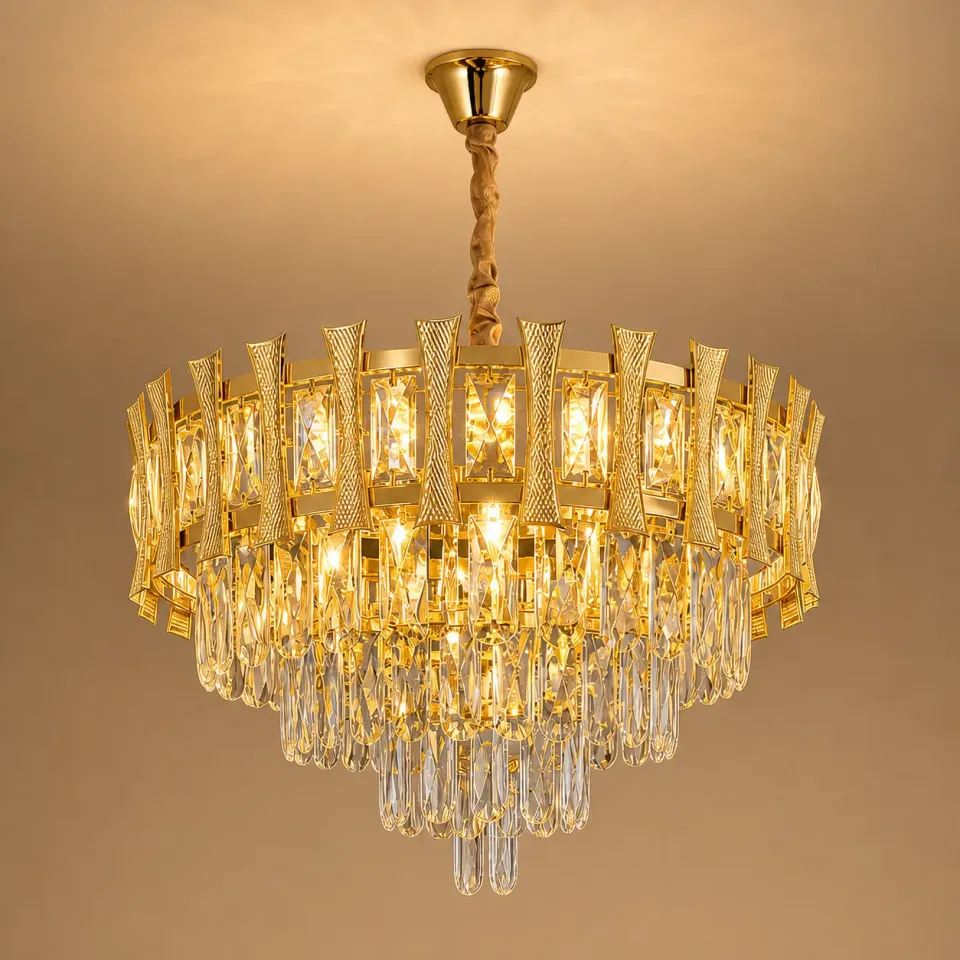 Alessandro Design Hampton Elegance candelabru 8xE14 auriu