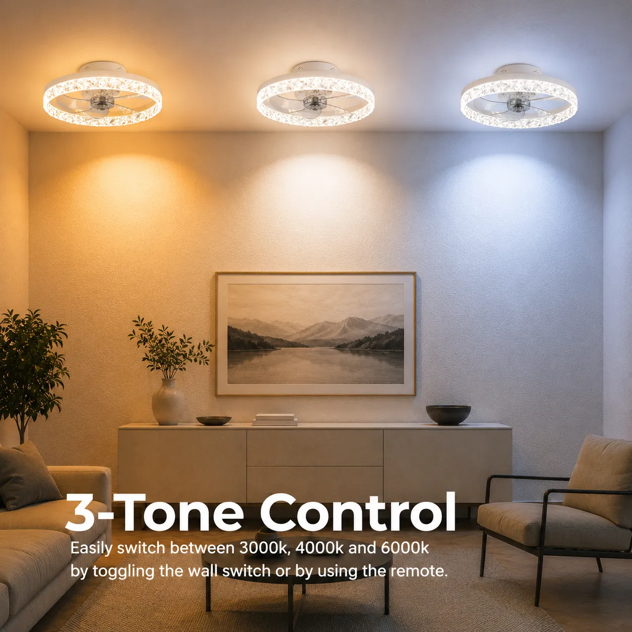 Alessandro Design Veya lustra LED alba 50cm 38W