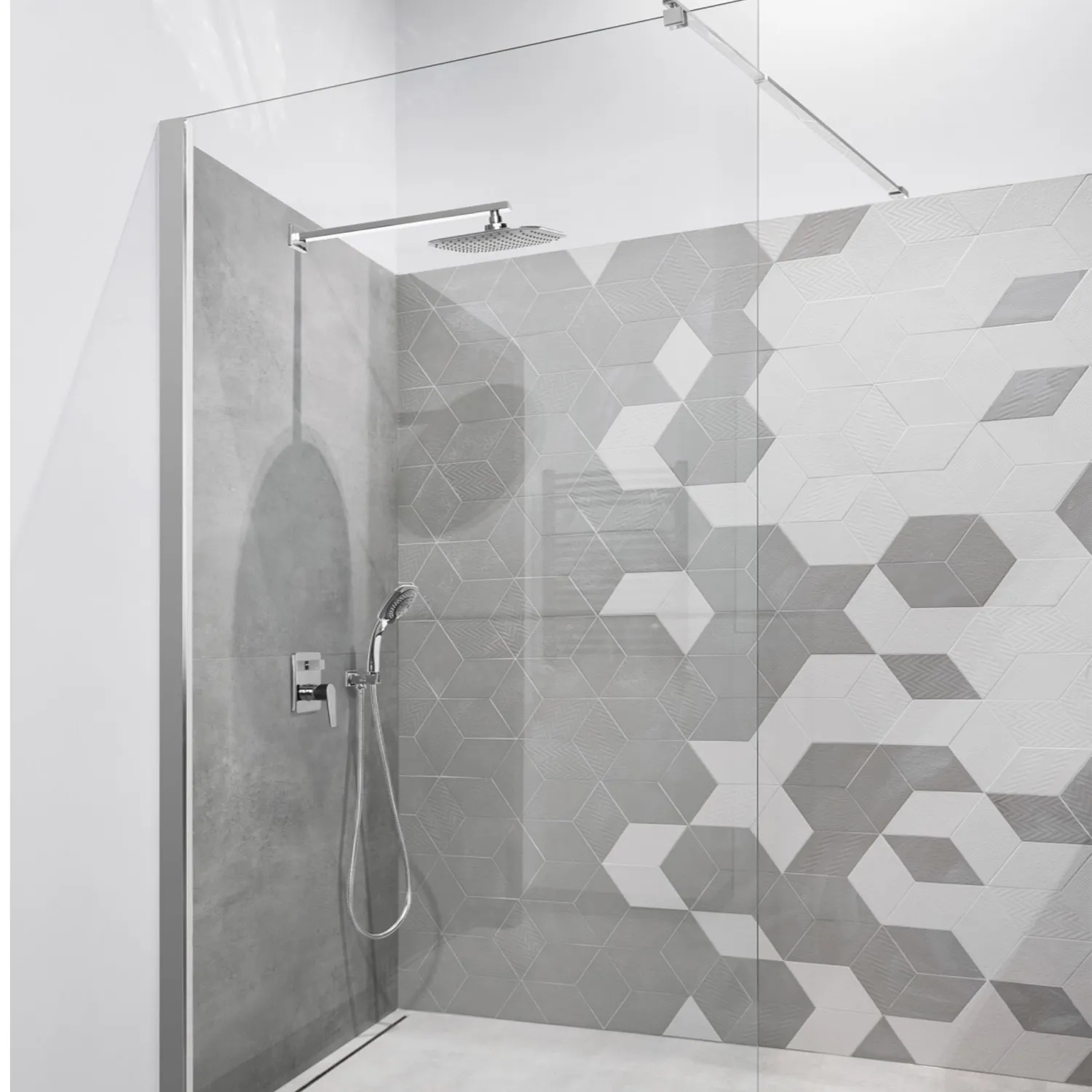 Alessandro Design paravan dus walk-in 120x195 cm sticla 8 mm