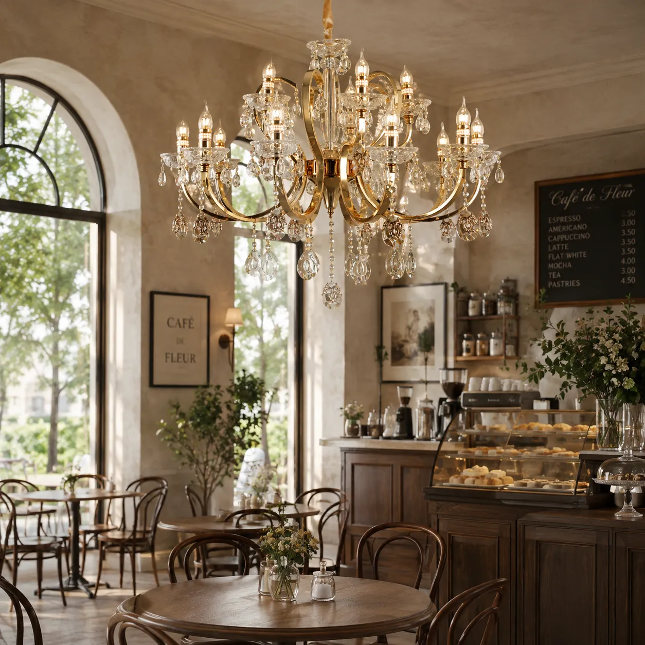 Alessandro Design PSE Supremo candelabru cristal auriu 12xE14 D88cm