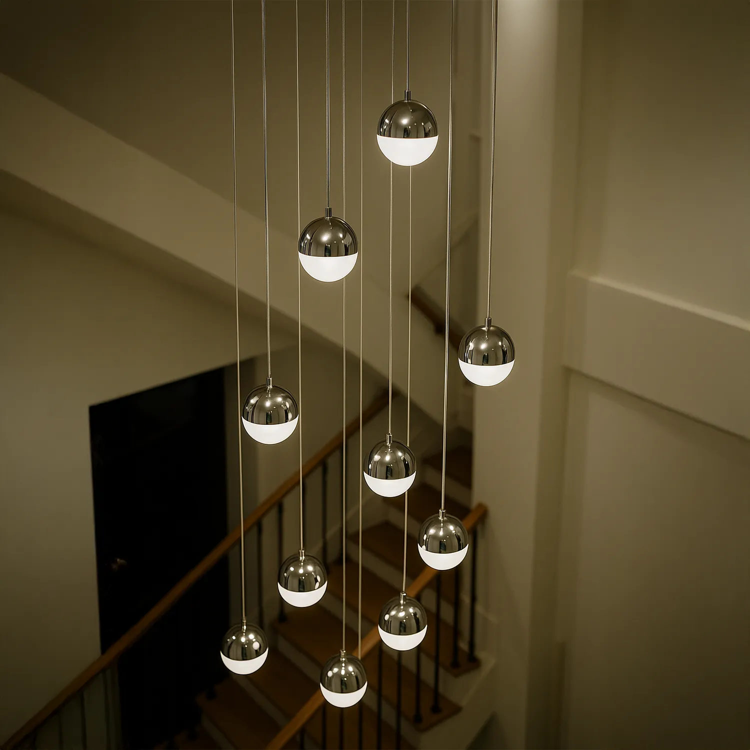 Alessandro Design Jeremias lustra LED argintie 132W