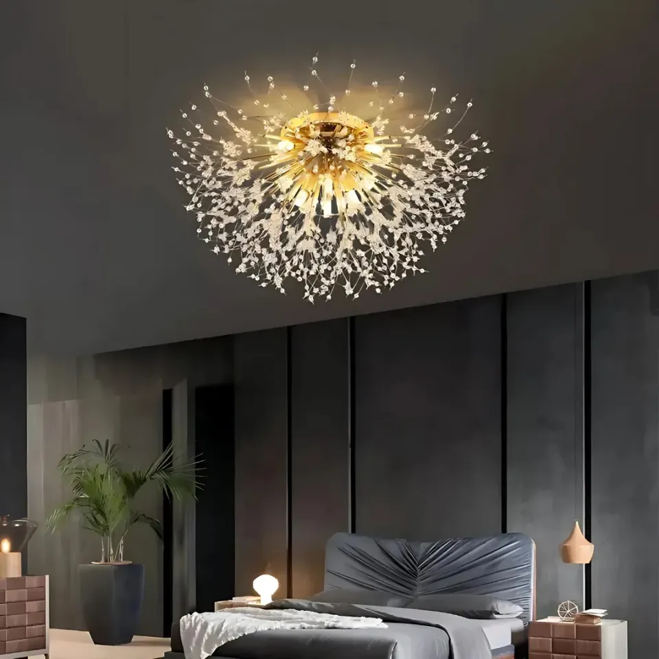 Alessandro Design Rondo Vivace candelabru cristal 60cm 8xG9 auriu