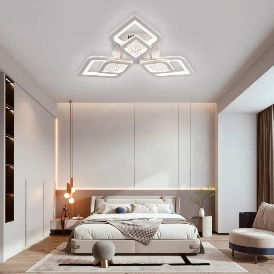 Alessandro Design Dalia lustra LED alba 3 petale 67W
