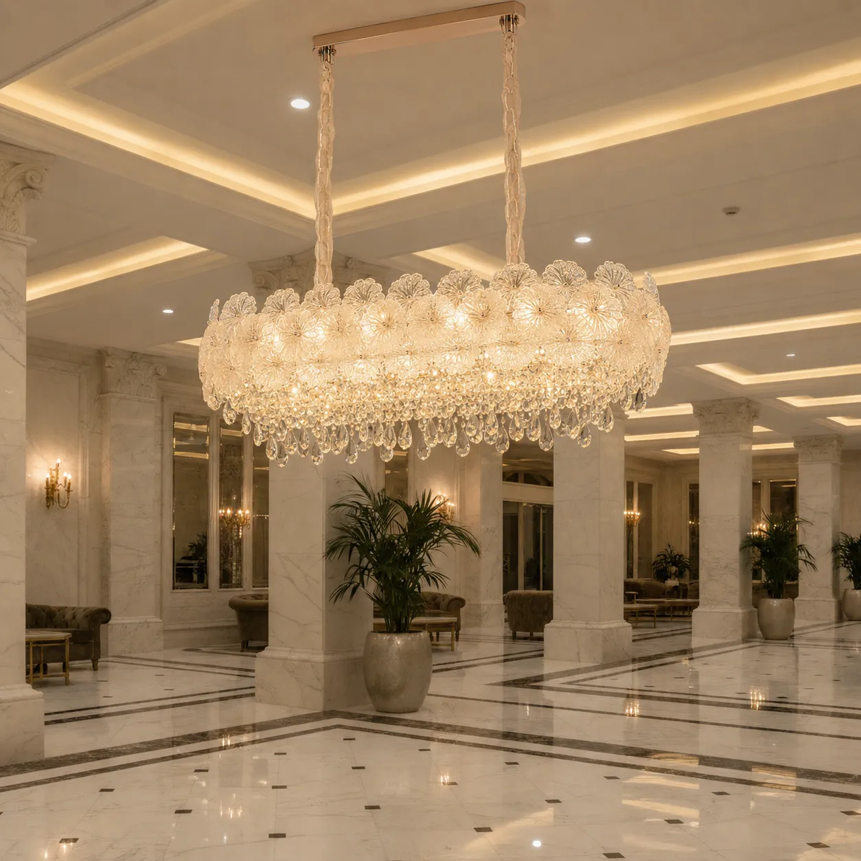 Alessandro Design Crown Supremo candelabru cristal auriu 80x30 cm
