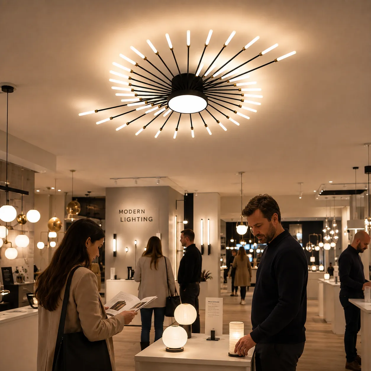 Alessandro Design DASHOGUZ lustra LED 105cm negru auriu