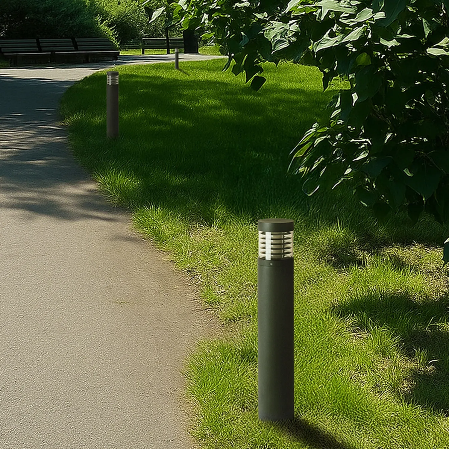Rendl Abax 65 stalp exterior LED antracit iluminat general