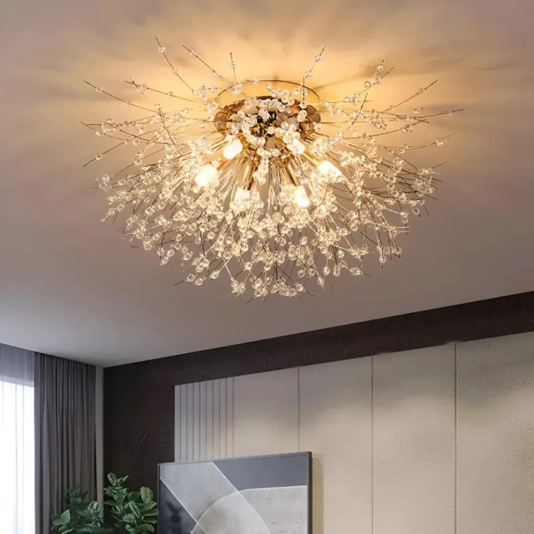 Alessandro Design RONDO Vivace candelabru cristal auriu 6xG9 50cm