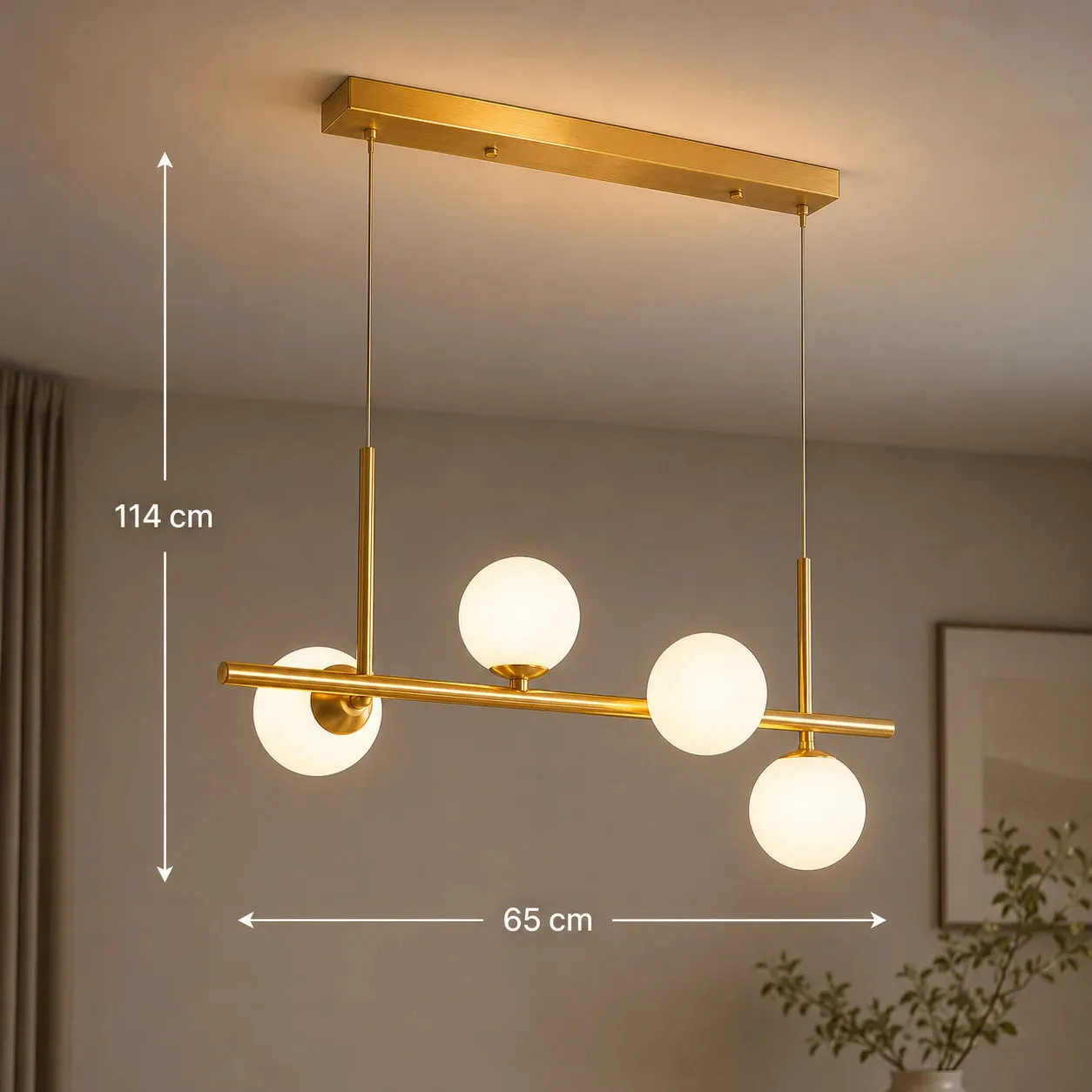 Alessandro Design Loft Pavilion lustra aurie 4xG9 65 cm