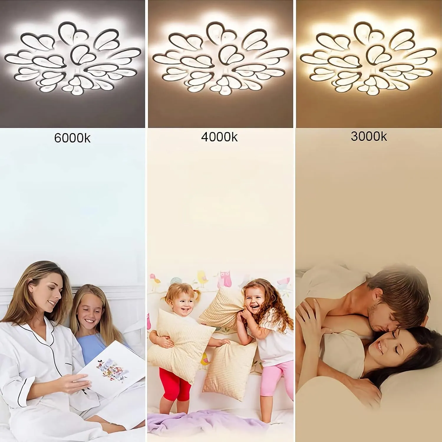 Alessandro Design Blossom lustra LED alba 146W 12 petale