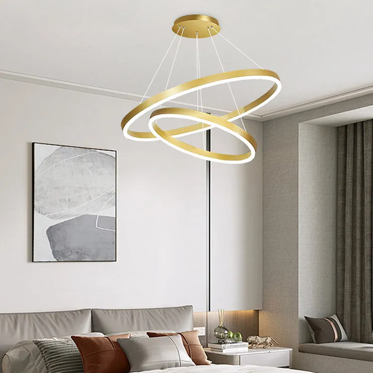 Alessandro Design Christine 41W lustra LED aurie 2 inele dimabila