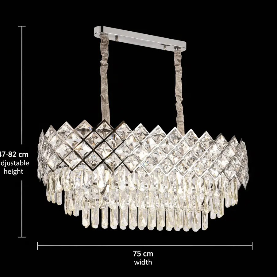 Alessandro Design Vectoria Supremo candelabru cristal 10xE14 crom
