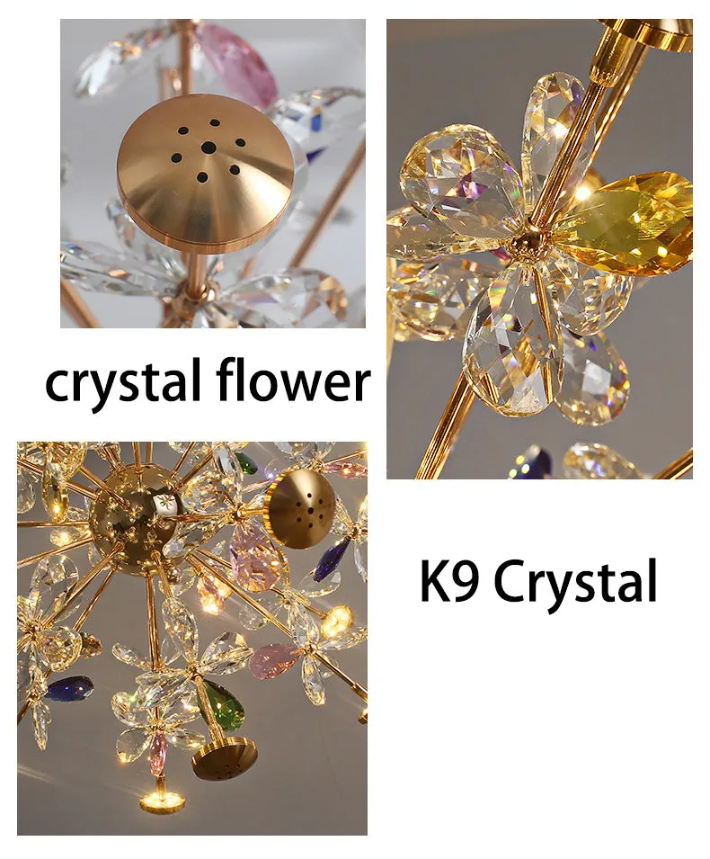Alessandro Design FloraLux candelabru cristal auriu 32xG4 54,5cm