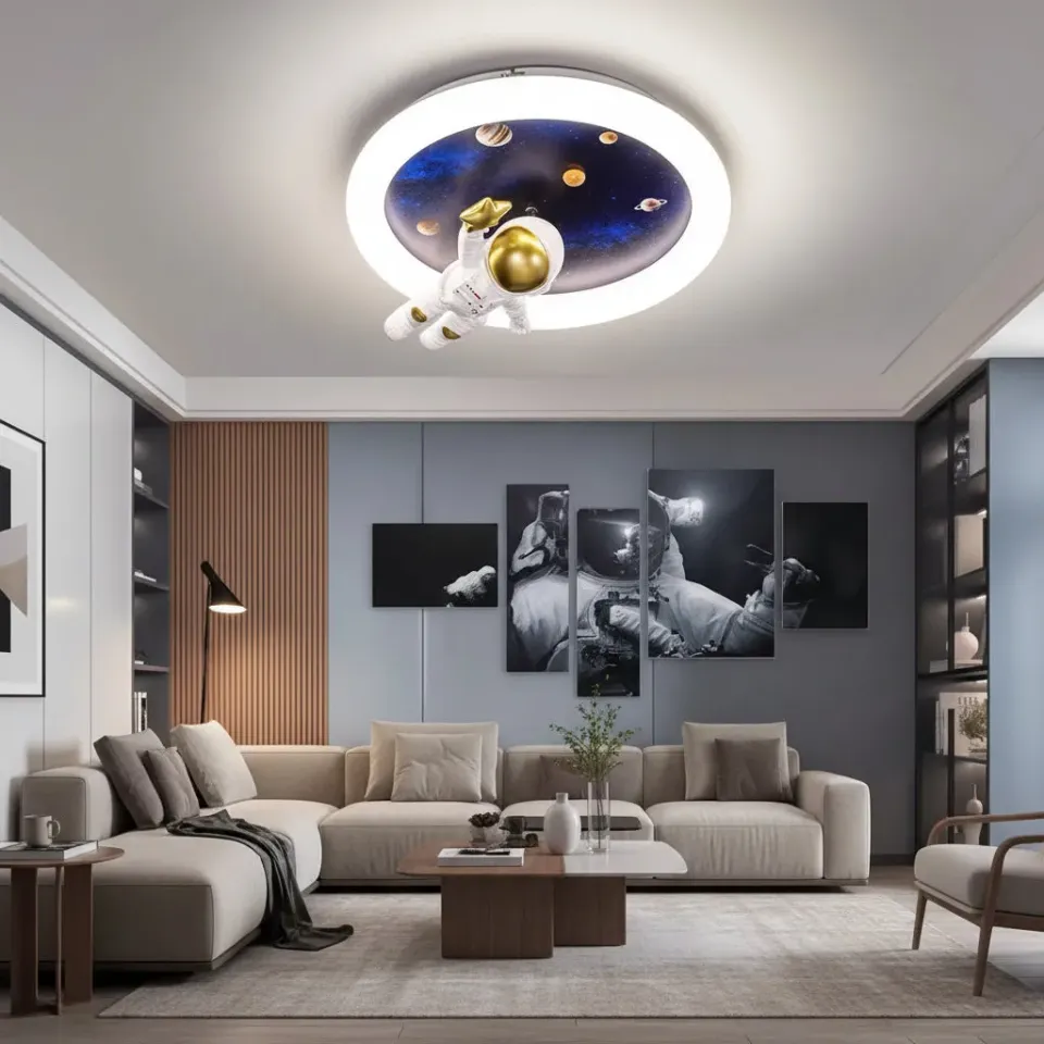 Alessandro Design Astronaut lustra LED 51W alba-albastra telecomanda