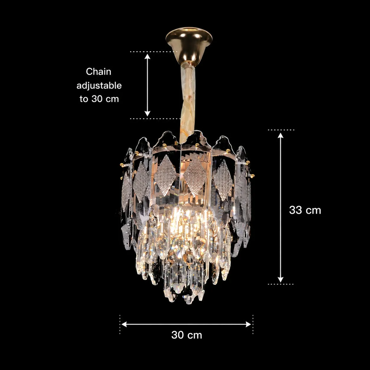 Alessandro Design Velvet Petito candelabru 3xE14 auriu