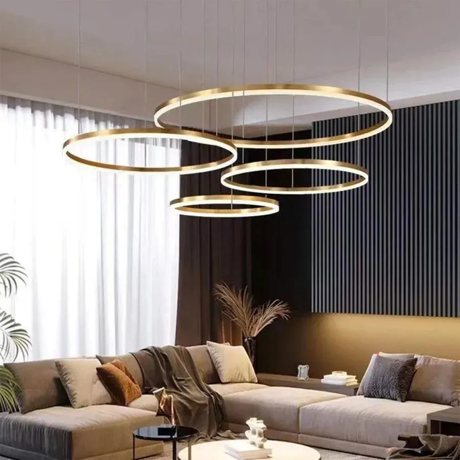 Alessandro Design Adelaida lustra LED aurie 4 cercuri 226W