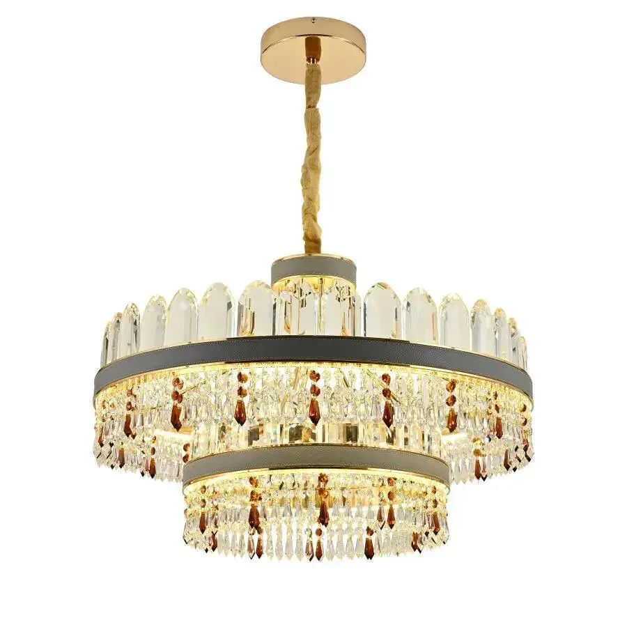 Alessandro Design Pollux 300W lustra LED cristal aurie 75cm dimabila