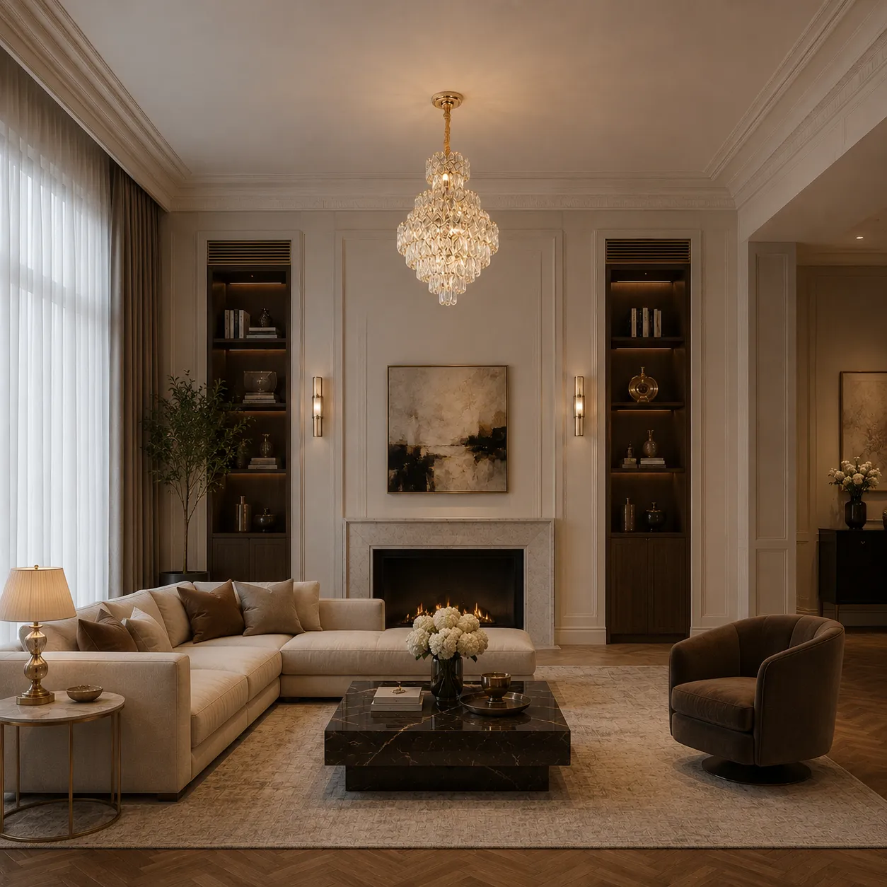 Alessandro Design WINDSOR Grande Supremo candelabru cristal auriu