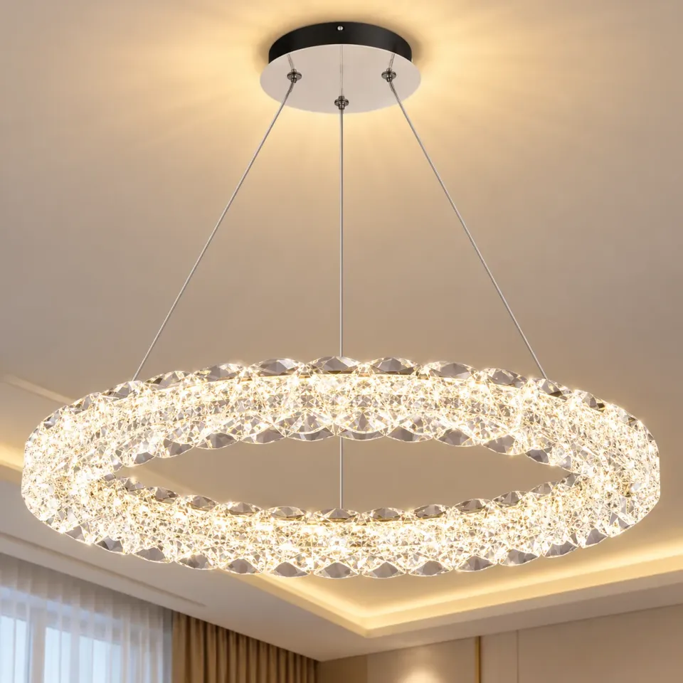 Alessandro Design Ventana candelabru cristal LED 39cm auriu 25W